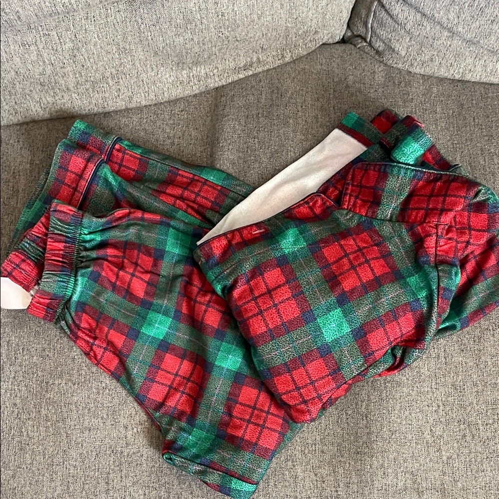 Plaid Red and Green Pajama Set